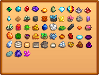 Completed minerals collection in version 1.11
